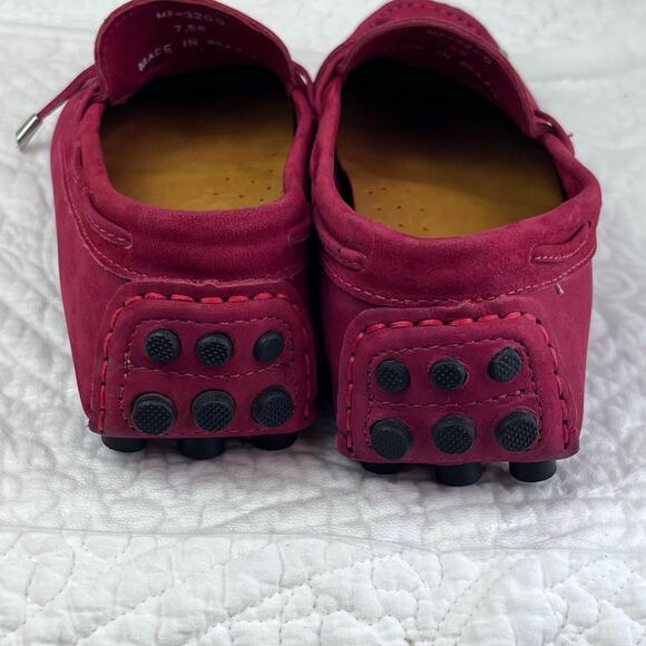 Mercanti Fiorentini Women's Size 7.5 Red Suede Driving Moc Slip On Casual Loafer - Picture 7 of 10